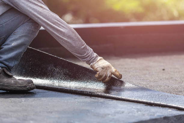 Professional Emergency Waterproofing technician working in Lisbon, ME